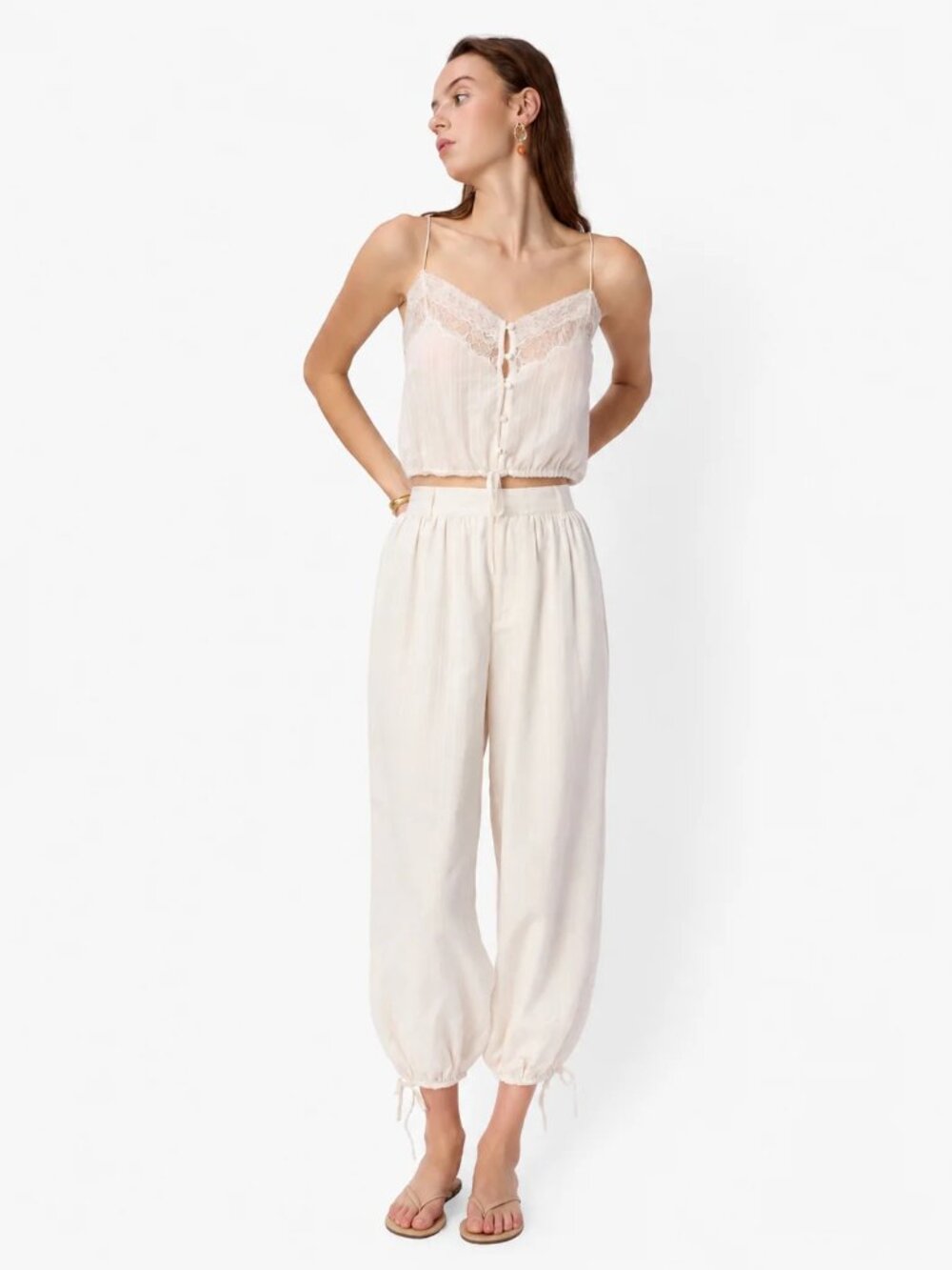 NEW Cami NYC Tessie Trouser Style Balloon Pant in Macadamia